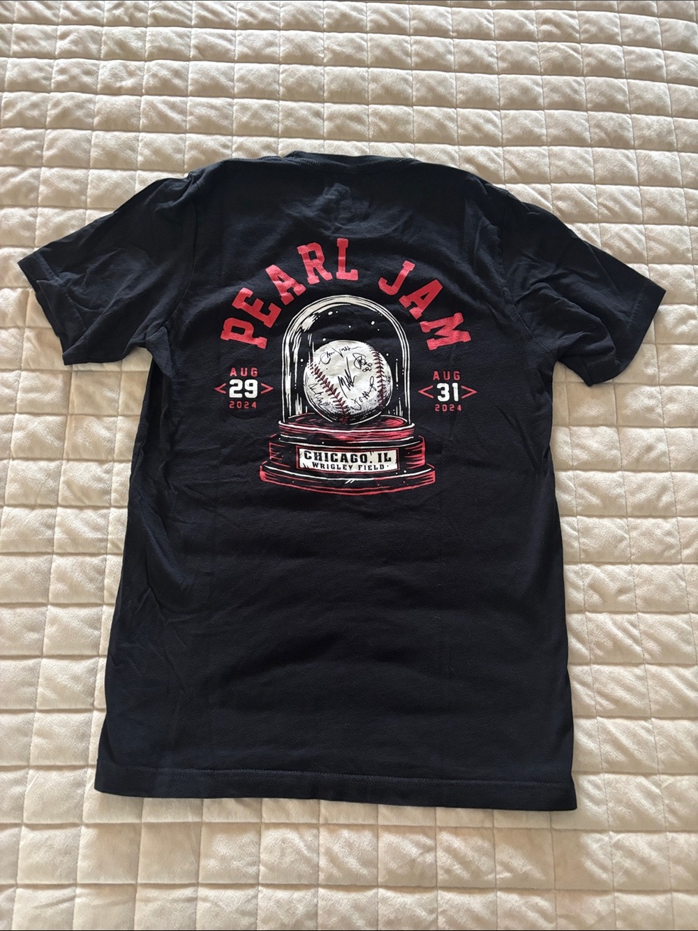Pearl Jam Wrigley Field 2024 Black Short Sleeve Tour Tee. Men’s small.